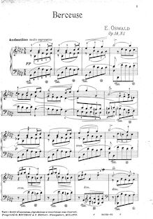 Partition complète, 6 Piano pièces, Op.14, Oswald, Henrique