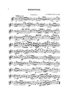 Partition violons I, 4 pièces, Nápravník, Eduard