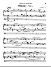 Partition complète, Prelude et Fugue, Op.25, Catoire, Georgy