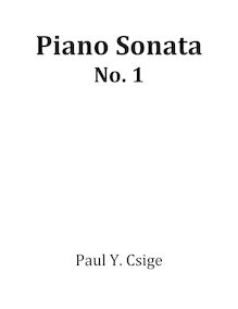 Partition complète, Piano Sonata No.1, Csige, Paul