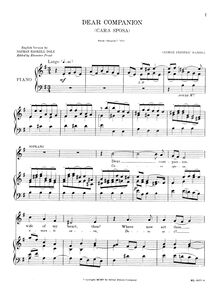 Dear companion - George Frideric Handel
