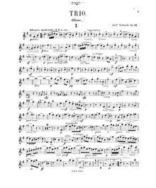 Partition hautbois, Trio pour Piano, hautbois et viole de gambe