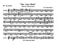 Partition Alto cor 1 (E♭), pour Cake Walk, Marche Ethiopienne, D♭ major