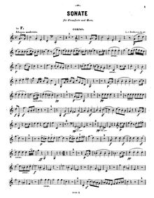 Partition cor , partie, Sonata pour cor et Piano, Sonata for Piano with Horn