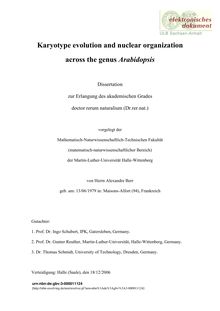 Karyotype evolution and nuclear organization across the genus Arabidopsis [Elektronische Ressource] / von Alexandre Berr