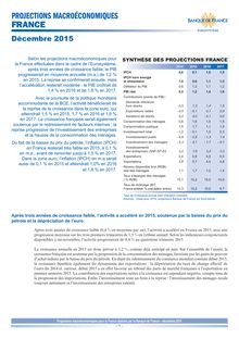 Prévisions économiques de la Banque de France