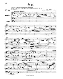 Partition complète, Fugue en E minor, Piutti, Carl