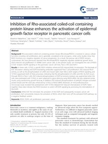 Inhibition of Rho-associated coiled-coil containing protein kinase enhances the activation of epidermal growth factor receptor in pancreatic cancer cells