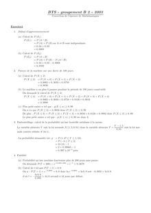 Corrige BTSACONSMETAL Mathematiques 2003