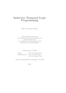 Inductive temporal logic programming [Elektronische Ressource] / Robert Kolter