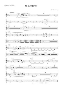 Partition clarinette 1/2 (C), At Bedtime, На сон грядущий, Tchaikovsky, Pyotr
