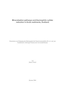 Mineralization pathways and thermophilic sulfate reduction in Arctic sediments, Svalbard [Elektronische Ressource] / von Maren Nickel