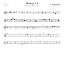 Partition viole de gambe aigue 1, madrigaux, Book 3, Gesualdo, Carlo par Carlo Gesualdo