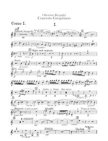 Partition cornes 1, 2, 3, 4 (F, E), Concerto Gregoriano, Respighi, Ottorino