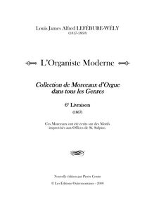 Partition , Procession « Adoro te », L Organiste Moderne, Lefébure-Wély, Louis James Alfred