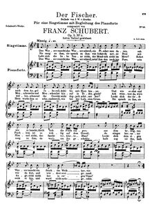 Partition complète (Original key), Der Fischer, D.225 (Op.5 No.3)