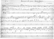 Partition , Fantasia en A Minor. Sonate Pascale, Four orgue pièces en pour Free Style