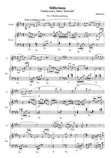 Partition , Waldwanderung, partition complète, Stifteriana, Sieben Bilder für Violine und Klavier nach den sieben Kapiteln aus Adalbert Stifters Hochwald