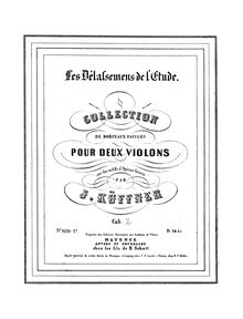 Partition violon 1, Les délassemens de l étude, Collection de morceaux faciles sur des motifs d opéras favoris