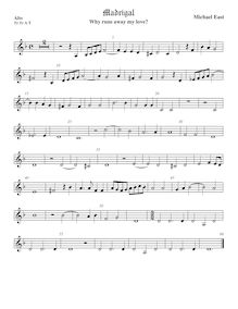 Partition ténor viole de gambe 1, aigu clef, madrigaux, East, Michael par Michael East
