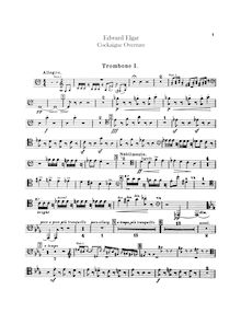 Partition Trombone 1, 2, 3, Tuba, Cockaigne Overture, Op.40, In London Town