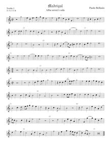 Partition viole de gambe aigue 1, madrigaux pour 5 voix, Bellasio, Paolo par Paolo Bellasio