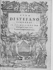 Partition Alto, Il primo libro de madrigali a 5 voci, novemante composte et dati en luce
