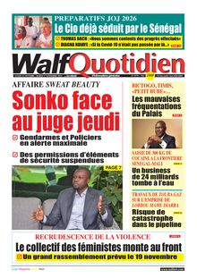 Walf Quotidien n°9179 - Du lundi 31 octobre au 1er novembre 2022