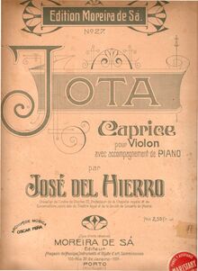 Partition de piano, Jota, Caprice, Hierro, José del