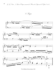 Partition , Fugue, Deuxième livre d’orgue contenant la messe et les hymnes de l’Église par Guillaume-Gabriel Nivers