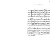 Partition complète, corde quatuor en D minor, D minor, Ouseley, Frederick Arthur Gore