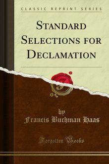 Standard Selections for Declamation