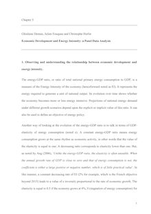 Ghislaine Destais Julien Fouquau and Christophe Hurlin Economic Development and Energy Intensity: a Panel Data Analysis