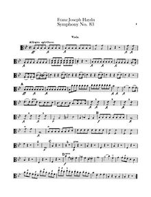 Partition altos, Symphony No.83 en G minor, “La poule”, Sinfonia No.83