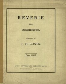 Partition couverture couleur, Reverie, G major, Cowen, Frederic Hymen