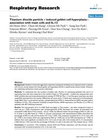 Titanium dioxide particle – induced goblet cell hyperplasia : association with mast cells and IL-13
