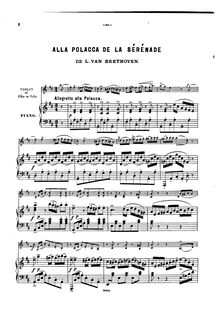 Partition de piano, Serenade pour corde Trio, Op.8, D major