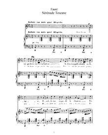 Partition No. 2 - Sérénade toscane (Original key, B♭ minor), 2 chansons, Op.3