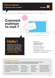 Comment maîtriser l'e-mail ?