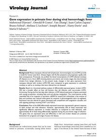 Gene expression in primate liver during viral hemorrhagic fever