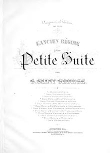 Partition de piano, L ancien régime,  No.1, Petite suite
