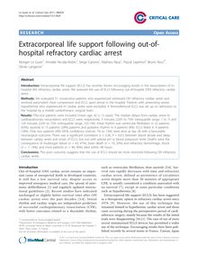 Extracorporeal life support following out-of-hospital refractory cardiac arrest
