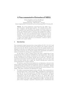 ANon commutative Extension of MELL Alessio Guglielmi and Lutz Straßburger