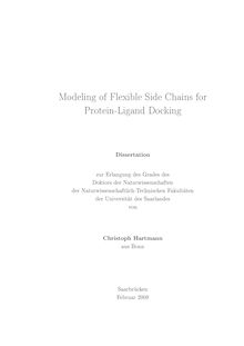 Modeling of flexible side chains for protein-ligand docking [Elektronische Ressource] / von Christoph Hartmann