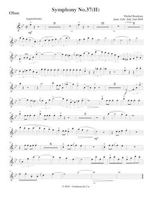 Partition hautbois, Symphony No.37, D major, Rondeau, Michel par Michel Rondeau