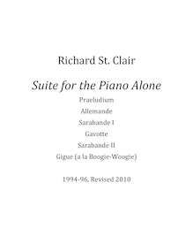 Partition complète,  pour pour Piano Alone, St. Clair, Richard