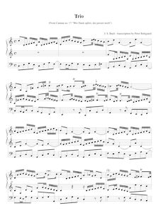 Partition complète, Wer Dank opfert, der preiset mich, BWV 17, He who gives thanks praises me, BWV 17 par Johann Sebastian Bach