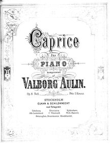 Partition complète, 6 Piano pièces, Op.8, Aulin, Valborg par Valborg Aulin