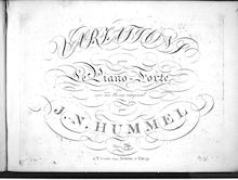 Partition complète, Variations sur un theme original Op.76, Hummel, Johann Nepomuk