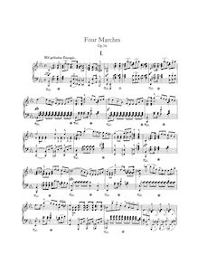 Partition complète, 4 Marches Op.76, Schumann, Robert